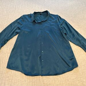 Eileen Fisher Women’s Deep Blue Shirt Jacket